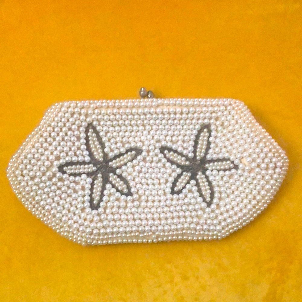 Vintage pearl clutch
